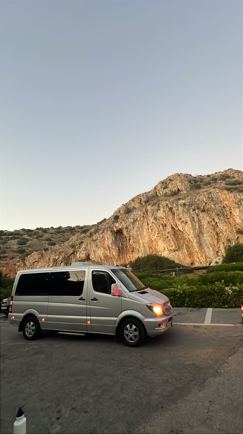 Private transfer route to Cape Sounion and the Temple of Poseidon from Athens